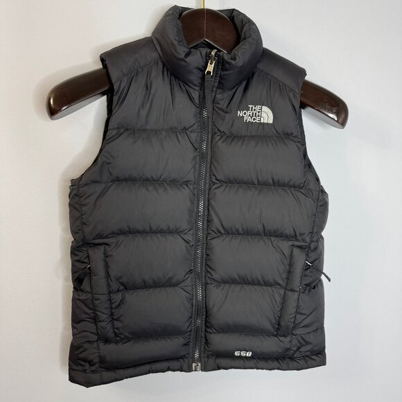 North Face Boys S Retro 550 Down Insulated Puffer Vest Black